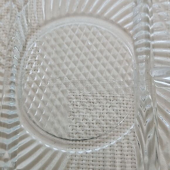 Clear Glass Divided Snack Serving Tray 10"-10" - Picture 13 of 16